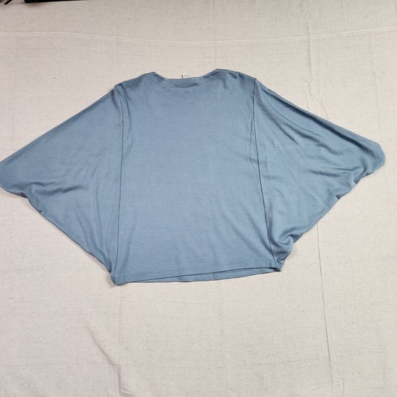 etcetera Top Womens XS Blue Kimono Sleeve Oversized Shirt Rayon Blend - Picture 12 of 14